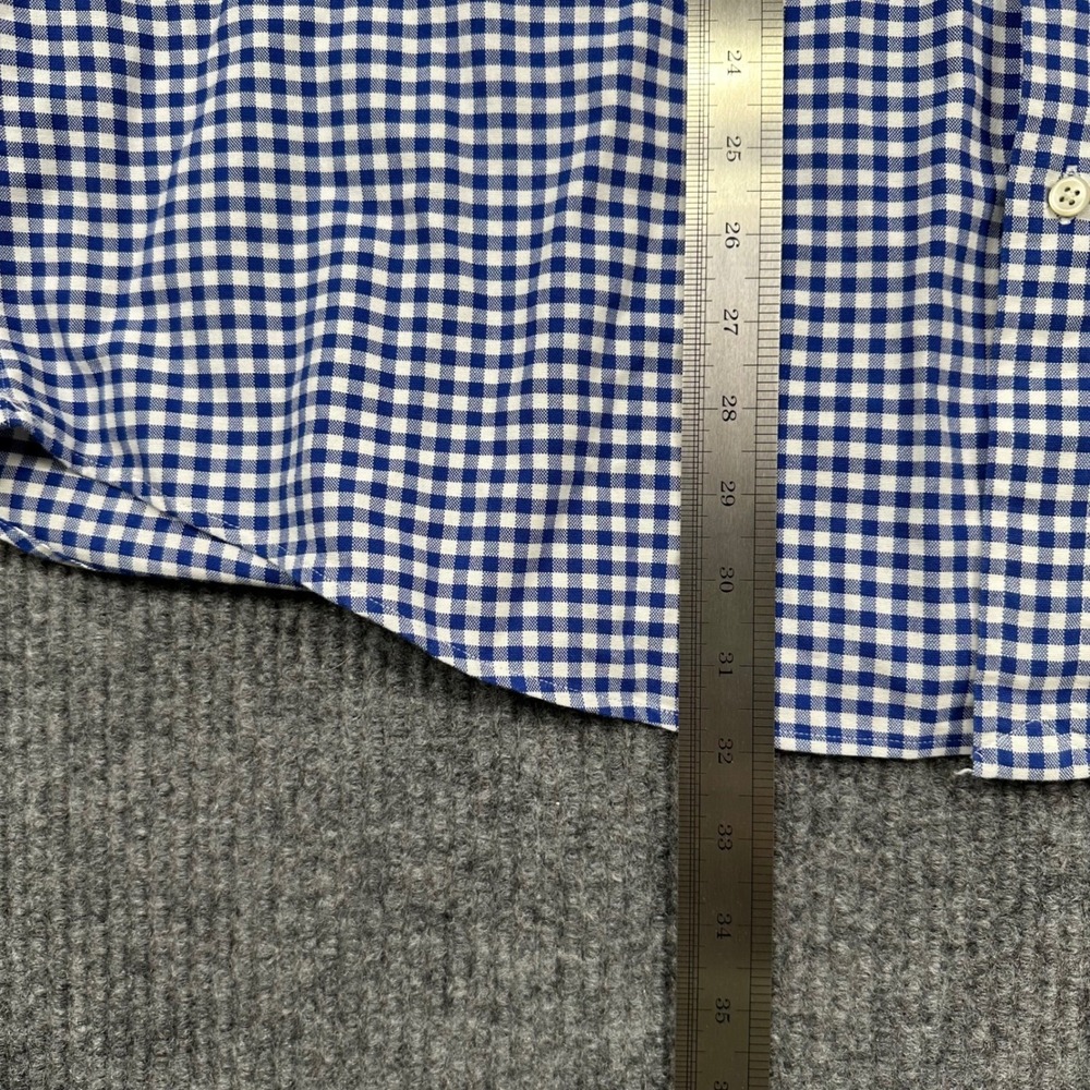Ralph Lauren Button Down Shirt Mens XXL Classic Fit Gingham Blue White - Picture 11 of 12